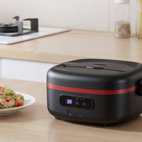 Portable Electric Lunch Box Self-Heating Electric Lunch Box with Stainless Steel Container Digital Food Warmer with Stainless Steel Container Leakproof for Office Workers, Commuters, Students, Travel, School