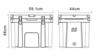 55L Roto-Molded Camping Cooler Box for Vehicle, Insulated Food Storage