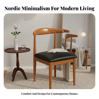 Nordic Design Dining Chair Sturdy Steel Frame Wood-Look Metal Chair for Students
