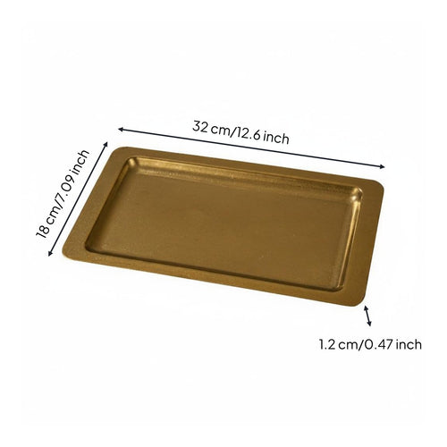 Wide Rim Metal Platter Easy to Clean Shallow BBQ Plate Heat-Resistant for Grill