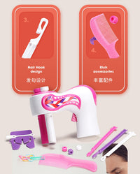 DIY编发器女孩玩具化妆编头发辫子机饰品儿童套装手工梳妆玩具