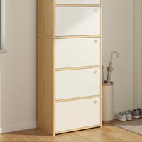 Tall Narrow Footwear Storage Unit Space Saving Entryway Shoe Storage Large Capacity Household Furniture for Hallway, Corridor, Small Areas