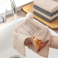 Low-Shedding Microfibre Cloth and Tea Towels, 3 Pack of 30cm x 30cm Cleaning Cloths, Oil-Resistant Microfiber for Kitchen and Glass Surfaces