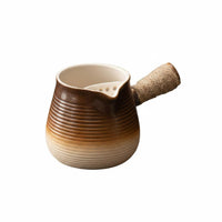 opening Flame Tea Kettle Dry Heat Clay Teapot with Lid Rustic Chinese Style Drinkware for Campfire