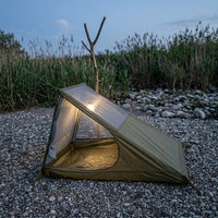 Single-Person Mesh Inner Tent No Poles Triangular Mesh Tent Compact Outdoor Gear for Camping