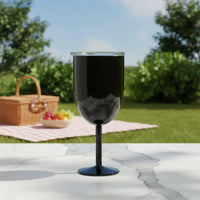 Stemmed Vino Cup Glossy Lustrous Vacuum Insulated Vino Cup Drinking Opening Stemmed Tumbler