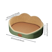 Dog Bed, Removable Cover, Quick-Dry Comfort Mat, Rectangle