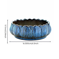 Lotus Flower Pot Large Diameter Planter With Drainage Hole Gardening Supply for Balcony