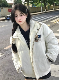 美式国潮情侣装冬装外套2025新款冬季加厚小众高级感羽绒棉服棉袄