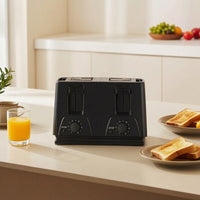 Electric Two-Slice Toaster Glossy Toaster with Wide Slots Compact Appliance Space-Saving for Students, Renters, Breakfast, Dorm Rooms, Apartments