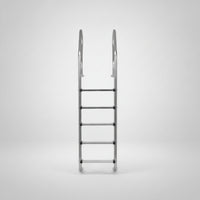 Stainless Steel Pool Ladder No Permanent Holes Pool Ladder with Handrails Rust-Resistant