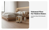 Bedside Storage Unit adaptable Rounded Single-Drawer Cabinet Minimalist Design