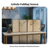 Chinese Landscape Folding Screen Oriental artistic Room Divider Freestanding