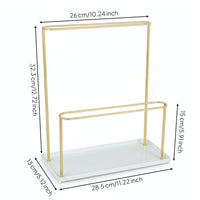 Headband Rack Detachable Double-Layer Headband Holder Organizer Display Stand Storage Gold
