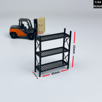 1:64 Warehouse Accessory Set Shelf Miniature Garage Display Scene Model Repair Tool Ladder