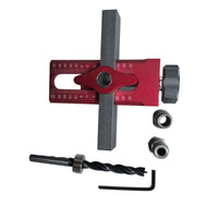 Aluminum Alloy Cabinet Door Drill Jig Engraved Ruler Markings Wardrobe Door Drill Jig High Precision Adjustable Drilling Guide Long-Lasting for DIY Woodworking