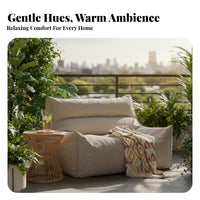 Oversized Pouch Seat Lounger Two-Person Capacity Floor Sofa Small Space Accommodating Lazy Design for Young Adults, Teens
