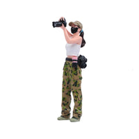 1/18 Scale Photographer Figure Blister Pack Female Photographer Figure Unopened Packaging Painted Miniature Model
