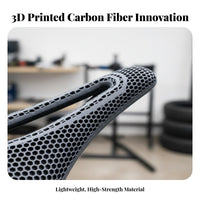 3D Printed Bike Saddle Breathable Carbon Fiber Two-Wheeler Seat Non-Slip Surface Carbon Fiber Bike Seat for Mountain Bikers, Road Cyclists