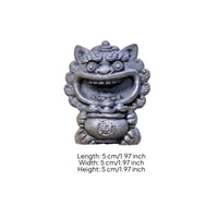 Lion Figurine Compact Treasure Bowl Figurine Resin