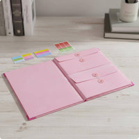 Manila Pocket Binder Multiple Pockets Expanding File Folder Easy to Organize Accordion Document Holder for Home