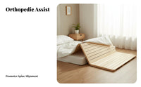 Box foundation Alternative Foldable Slat Roll robust Duty Foldable Plank Base Breathable Mattress Support Low height for Seniors, Homeowners, Parents, Bed Frame, Guest Room, Floor