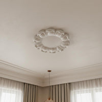PU Gypsum Design Light Medallion Lightweight Home Decor Easy Installation