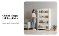 Glass Door Collectible Case debris-shieldedproof Display Cabinet Adjustable Shelves Lockable for Collectors, Study