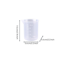 Silicone Measuring Container, 100ml Beaker, Precise Scale, Flexible Mixing Container for Kitchen, DIY Craft, Pouring