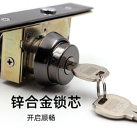 有框玻璃门圆舌地锁暗装双面带钥匙机械防盗适配大门专用锁具