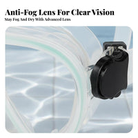 Anti-Fog Nose Cover Swim Mask Waterproof Snorkel Mask Nose Cover HD Vision for Snorkelers, Beginners, Underwater Exploration, Pool, Ocean