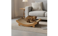 Long-Lasting & Wear-Resistant Cat Scratching Lounge Low-Shedding Curved Cat Scratching Board Stable Structure Spacious & Comfortable for Kittens, Large Cats, Living Room