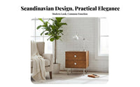 Two-Drawer Bedside Cabinet Nordic design Nightstand Space-Saving for Living Room