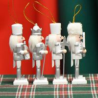 13cm Soldier Nutcracker Wooden Figurine Home Decor