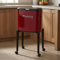 Tall Trash Black Can Rolling Trash Can Easy Access Kitchen Storage