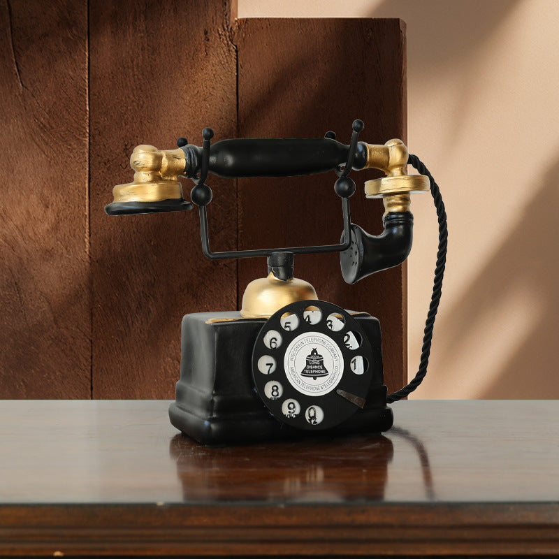 Vintage-Style Decorative Telephone Craft Ornament