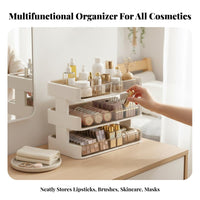 Makeup Case with Drawers Compartmentalized Design Cosmetic Organizer for Desktop