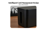 Child Safety Power Strip Storage Box Electrically Safe Cable Management Box Baby Proof Desk Cord Concealer Dustproof for Pet Owners, Homeowners, Families, Living Room, Bedroom, Kitchen