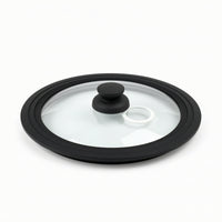Strengthened Glass Lid with Silicone Edge Vented Glass Lid with Silicone Edge Flexible for Home Cooks