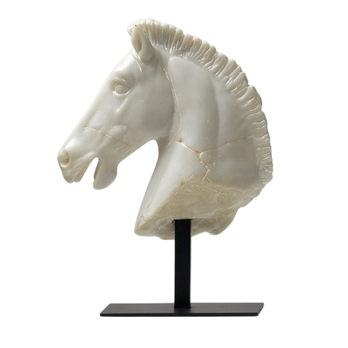 Horse Head Sculpture Antique Style Decor Decorative for Entryway