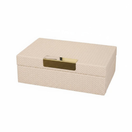 Faux Leather Jewelry Box Multi-Purpose Modern Trinket Case Stylish Design