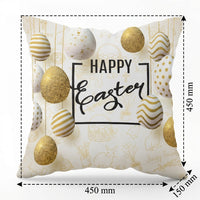 Easter Throw Pillow Cover Soft Decorative Throw Pillow Case Square Pillowcase 45 x 45 cm Seasonal Spring Decor for Bedroom Sofa Bed