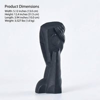 Abstract Face Art Statue for Office Living Room Bookshelf, Modern Ceramic Sculpt #variant:Black