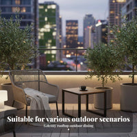 4-Person Slatted Table and Chair Combo Easy to Clean Patio Dining Set Umbrella Hole Included Stackable Chairs for Adults, Garden