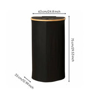 Foldable Laundry Hamper Space-Saving Basket Structured for Bedroom, Dorm Room