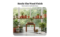 Multifunctional Square Wooden Pedestal Mortise and Tenon Joinery Square Display Platform Long-Lasting Construction Home Decoration Two-Tier Storage for Plant Owners, Interior Decorators, Tea Room, Shelf, Tabletop, Balcony