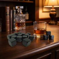 Home Bar Whisky Stones and Gift for Him, Pack of 16 Chilling Rocks and Bar Accessories, 2x2x2cm Stones Gift Men, Essential Party Supplies Loose