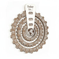 Wooden Wall Calendar Decor Printed Gear-Theme Wall Calendar Reusable