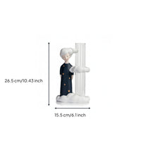 Figurine Vase with Glass Tube Tabletop Ornament Compact for Entryway Console