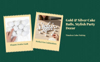 Gold Sphere Cake Toppers for Baking and Parties